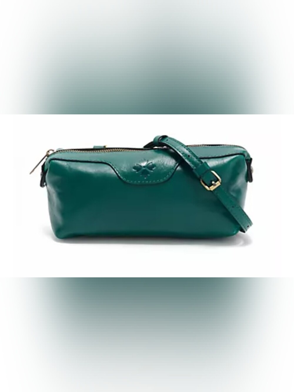 Patricia Nash Teal Leather Shoulder Bag with Gold Hardware - Joliet